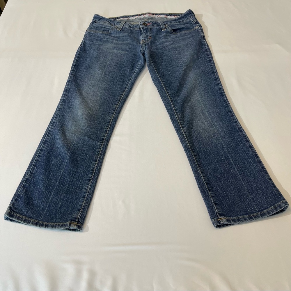 AMERICAN EAGLE WOMENS DENIM ANKLE JEANS.SZ 6R, VG CONDITION, PREOWNED, sku401